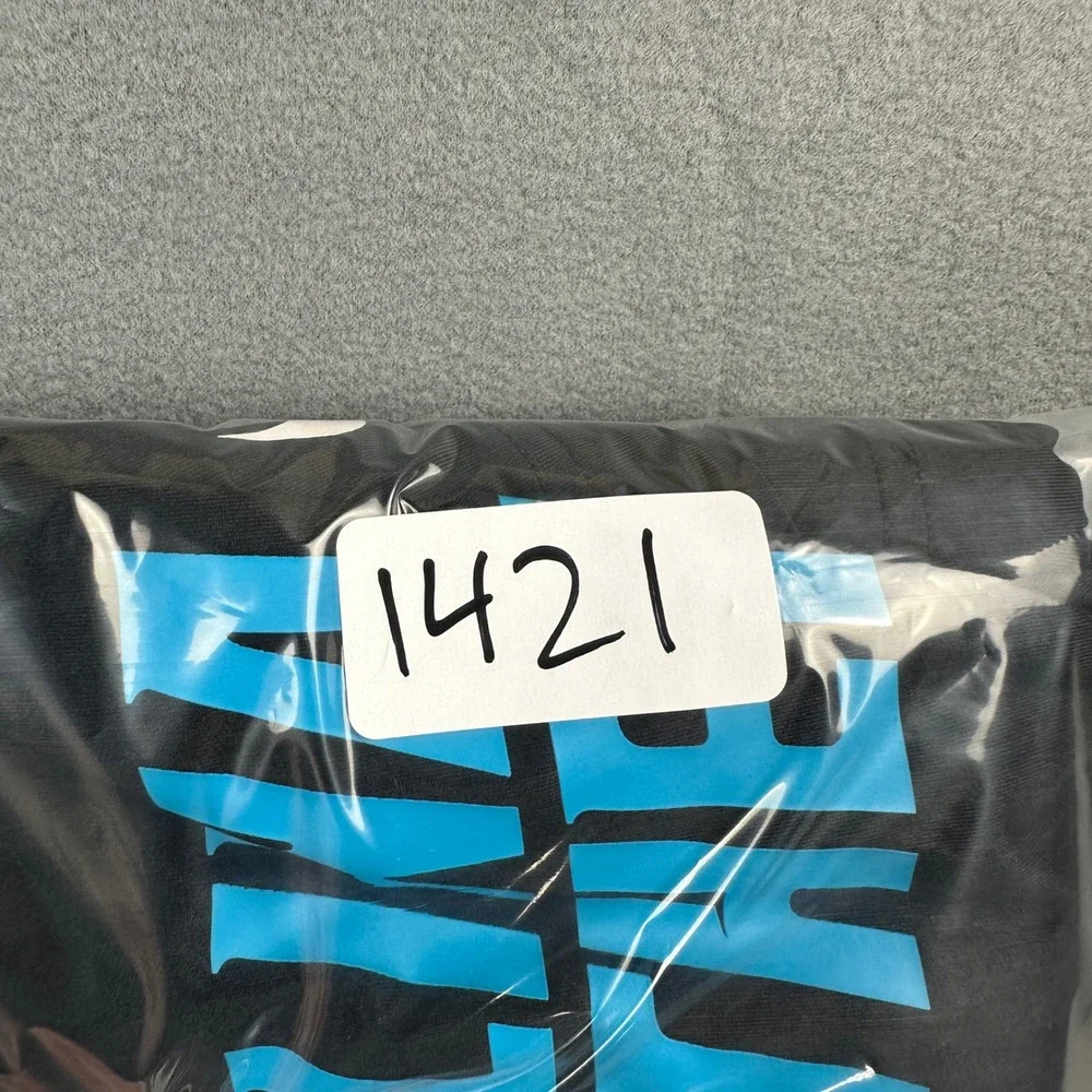 Nike Carolina Panthers NFL Dri-FIT Shirt Mens XXL Black Blue Mesh Training Top